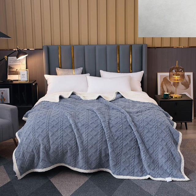 Плюшено одеяло – сиво