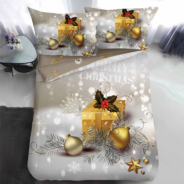 Коледно единично спално бельо - с подарък